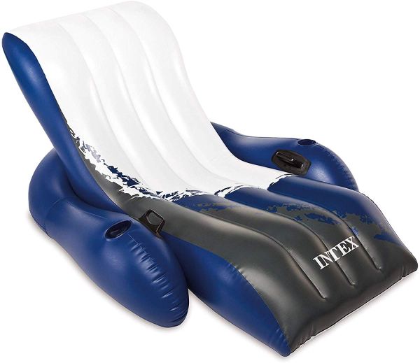 Intex Floating Recliner Inflatable Lounge, 71in X 53in