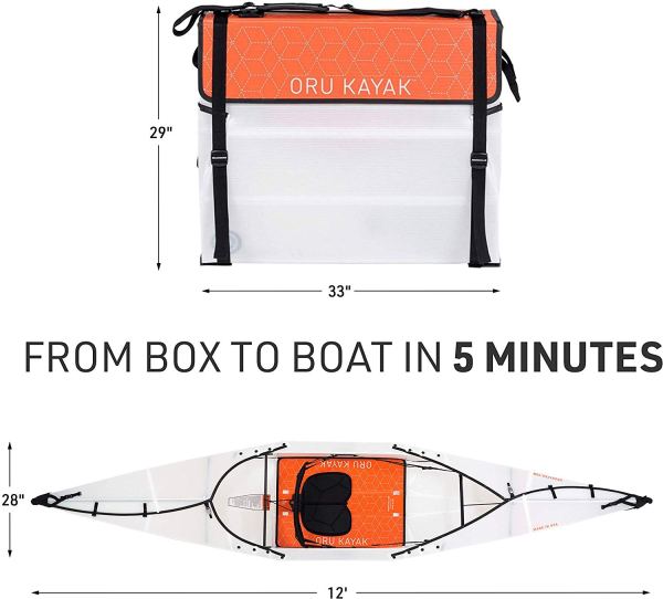 Oru Kayak Foldable Kayak - Stable, Durable, Lightweight Folding Kayaks for Adults and Youth - Lake, River, and Ocean Kayaks - Perfect Outdoor Fun Boat for Fishing, Travel, and Adventure