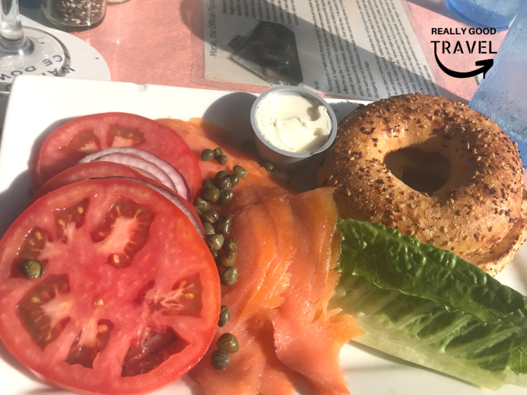 ocean alley restaurant smoked salmon bagel breakfast hollywood beach florida