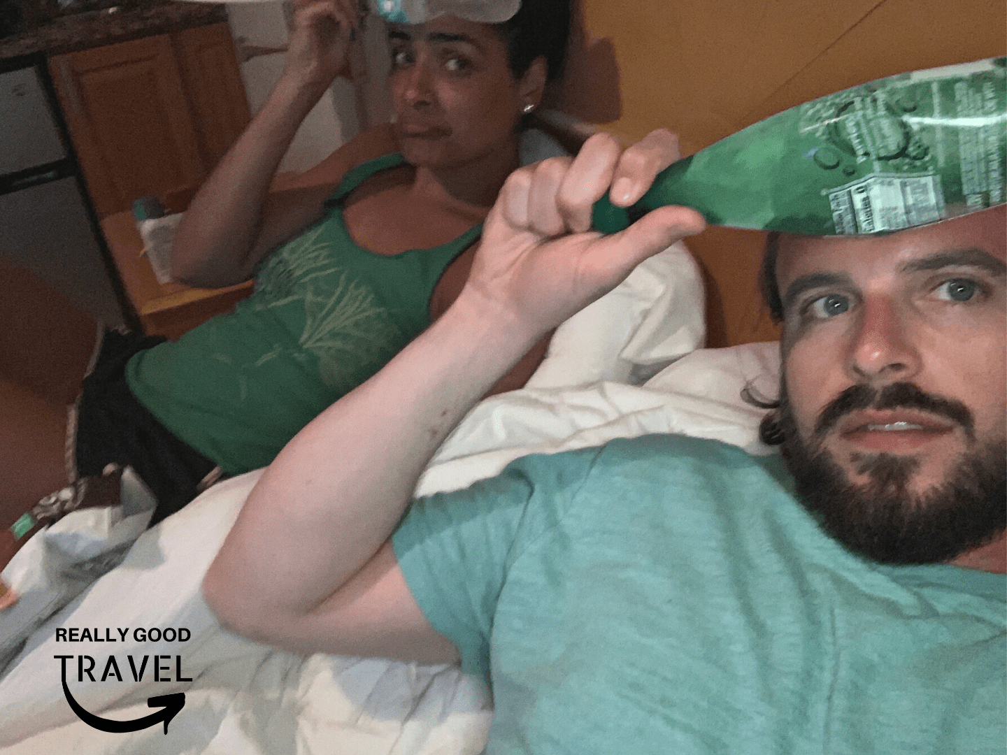 sunburn frozen water bottles on head hollywood florida